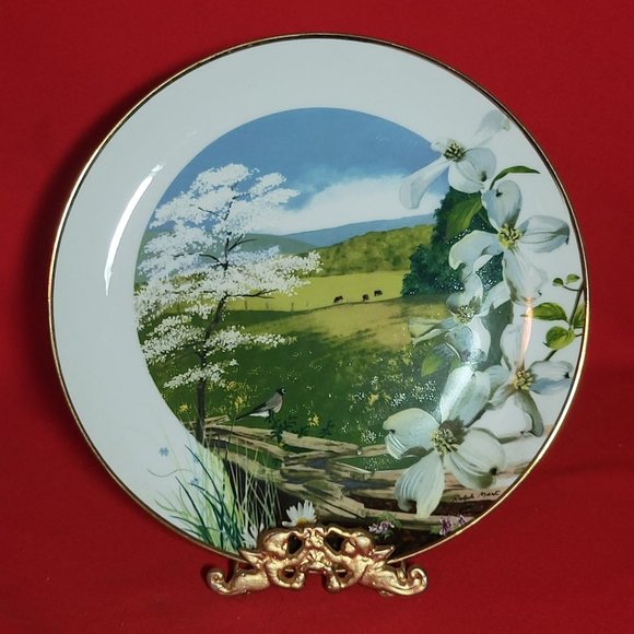 VTG Decorative Plate Royal Windsor Flowering Dogwood Wildflowers of the South - Picture 6 of 11